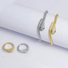 Simple Fashionable Snake Design Copper Jewelry With Real Gold Electroplated For Men And Women