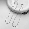 Simple Fashionable Unisex Alloy Double Layer Snake Bone Bead Clavicle Necklace Geometric Pendant Electroplated Cross Chain Jewelry