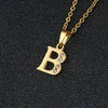 Simple Female Student Letter Pendant Clavicle Chain In Titanium Steel With Diamond Treatment And O Chain