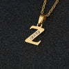 Simple Female Student Letter Pendant Clavicle Chain In Titanium Steel With Diamond Treatment And O Chain