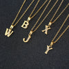 Simple Female Student Letter Pendant Clavicle Chain In Titanium Steel With Diamond Treatment And O Chain