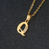 Simple Female Student Letter Pendant Clavicle Chain In Titanium Steel With Diamond Treatment And O Chain