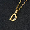 Simple Female Student Letter Pendant Clavicle Chain In Titanium Steel With Diamond Treatment And O Chain
