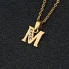 Simple Female Student Letter Pendant Clavicle Chain In Titanium Steel With Diamond Treatment And O Chain