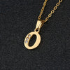 Simple Female Student Letter Pendant Clavicle Chain In Titanium Steel With Diamond Treatment And O Chain