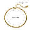 Simple Figaro Blade Chain Women's Anklet Titanium Steel Plated Stainless Steel Geometric Jewelry