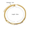 Simple Figaro Blade Chain Women's Anklet Titanium Steel Plated Stainless Steel Geometric Jewelry
