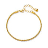 Simple Figaro Blade Chain Women's Anklet Titanium Steel Plated Stainless Steel Geometric Jewelry