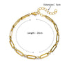 Simple Figaro Blade Chain Women's Anklet Titanium Steel Plated Stainless Steel Geometric Jewelry
