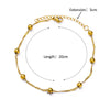 Simple Figaro Blade Chain Women's Anklet Titanium Steel Plated Stainless Steel Geometric Jewelry