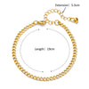 Simple Figaro Blade Chain Women's Anklet Titanium Steel Plated Stainless Steel Geometric Jewelry