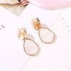 Simple Fresh Style Alloy Earrings With Geometric And Heart Patterns For Girls Hollow Round Shape