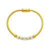 Simple Full Diamond Spacer Beaded Titanium Steel Magnet Buckle Heavy Metal Jewelry Bracelet For Women With Electroplating Process
