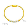 Simple Full Diamond Spacer Beaded Titanium Steel Magnet Buckle Heavy Metal Jewelry Bracelet For Women With Electroplating Process