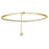 Simple Geometric Anklet For Women Alloy Inlaid With Artificial Gemstones Sparkling Crystal Claw Chain Foot Jewelry