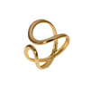 Simple Geometric Asymmetric Open Stainless Steel Ring In Minimalist Cold Style With Gold Plated Electroplating For Women