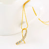 Simple Geometric Clavicle Necklace For Women With Copper Alloy Chain And Alloy Pendant In Sweet Cool Style With Gold Plated Finish