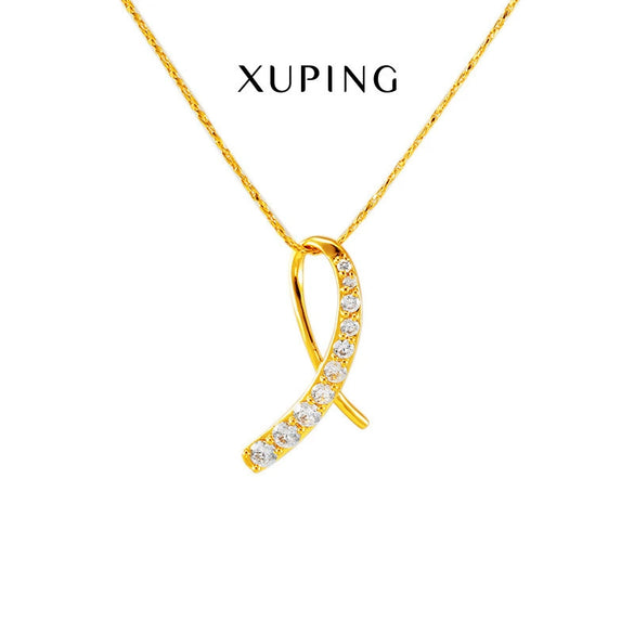 Simple Geometric Clavicle Necklace For Women With Copper Alloy Chain And Alloy Pendant In Sweet Cool Style With Gold Plated Finish