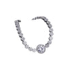 Simple Geometric Copper Zircon Bracelet In Vintage Silver Tone For Women And Unisex Jewelry Wholesale