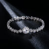 Simple Geometric Copper Zircon Bracelet In Vintage Silver Tone For Women And Unisex Jewelry Wholesale