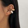 Simple Geometric Cshaped Glossy Metal Earrings For Women With Electroplating Design