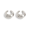 Simple Geometric Cshaped Glossy Metal Earrings For Women With Electroplating Design