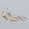 Simple Geometric Fivepointed Star Diamond Ear Buckle S925 Silver Electroplated Women's Earrings