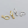 Simple Geometric Fivepointed Star Diamond Ear Buckle S925 Silver Electroplated Women's Earrings