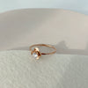 Simple Geometric Flower Titanium Steel Ring For Women Electroplated Minimalist Fashion Index Finger Jewelry