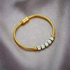 Simple Geometric Full Diamond Spacer Beaded Titanium Steel Magnet Buckle Heavy Metal Jewelry Bracelet With Electroplating