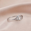 Simple Geometric Hollow Lotus Stainless Steel Ring With Polished Gold Tone Finish