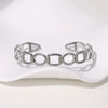 Simple Geometric Hollow Titanium Steel And Stainless Steel Female Bracelet With Electroplating Treatment