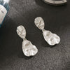 Simple Geometric Matte Metal Drop Earrings For Women Long Statement Dangle Earrings Wholesale
