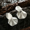 Simple Geometric Matte Metal Drop Earrings For Women Long Statement Dangle Earrings Wholesale