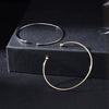Simple Geometric Metal Double Bead Bracelet For Women Adjustable Electroplated Sweet Versatile Jewelry