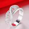 Simple Geometric Metal Women's Ring With Electroplated Finish Fashion Banquet Jewelry