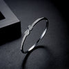 Simple Geometric Microinlaid Zircon Bracelet For Women Copper Fashion Jewelry With A Delicate Chain