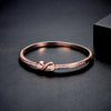 Simple Geometric Microinlaid Zircon Bracelet For Women Copper Fashion Jewelry With A Delicate Chain