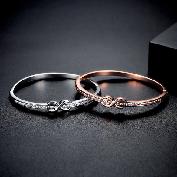 Simple Geometric Microinlaid Zircon Bracelet For Women Copper Fashion Jewelry With A Delicate Chain
