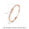 Simple Geometric Microinlaid Zircon Bracelet For Women Copper Fashion Jewelry With A Delicate Chain