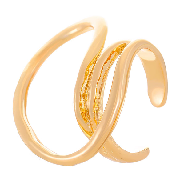 Simple Geometric Open Ring For Women Alloy Material With Electroplating Treatment