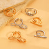Simple Geometric Open Ring For Women Alloy Material With Electroplating Treatment