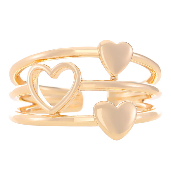 Simple Geometric Open Ring For Women Alloy Material With Electroplating Treatment