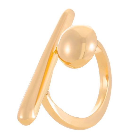 Simple Geometric Open Ring For Women Alloy Material With Electroplating Treatment