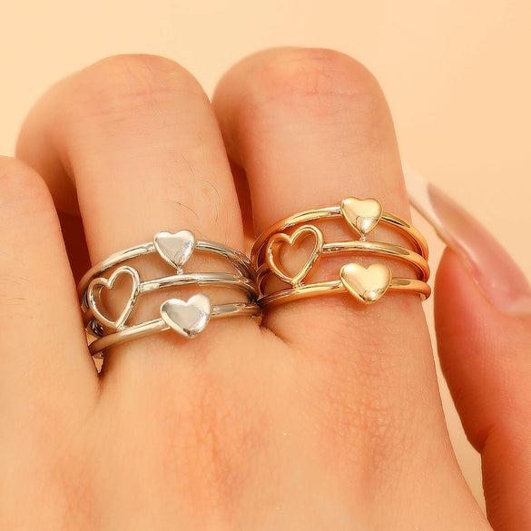 Simple Geometric Open Ring For Women Alloy Material With Electroplating Treatment