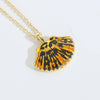 Simple Geometric Pattern Copper Mixed Gemstone Setting Electroplated Pendant Necklace For Women