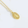 Simple Geometric Pattern Copper Mixed Gemstone Setting Electroplated Pendant Necklace For Women