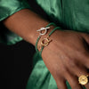 Simple Geometric Pearl Ring Pendant Necklace Bracelet Copper Gold Plated Electroplating