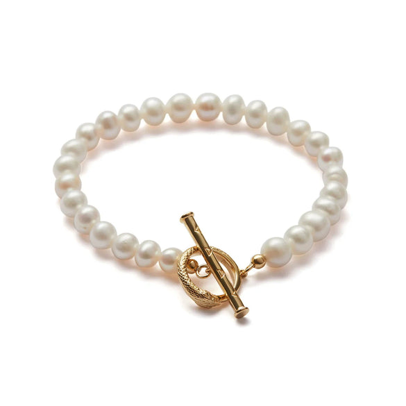 Simple Geometric Pearl Ring Pendant Necklace Bracelet Copper Gold Plated Electroplating