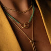 Simple Geometric Pearl Ring Pendant Necklace Bracelet Copper Gold Plated Electroplating